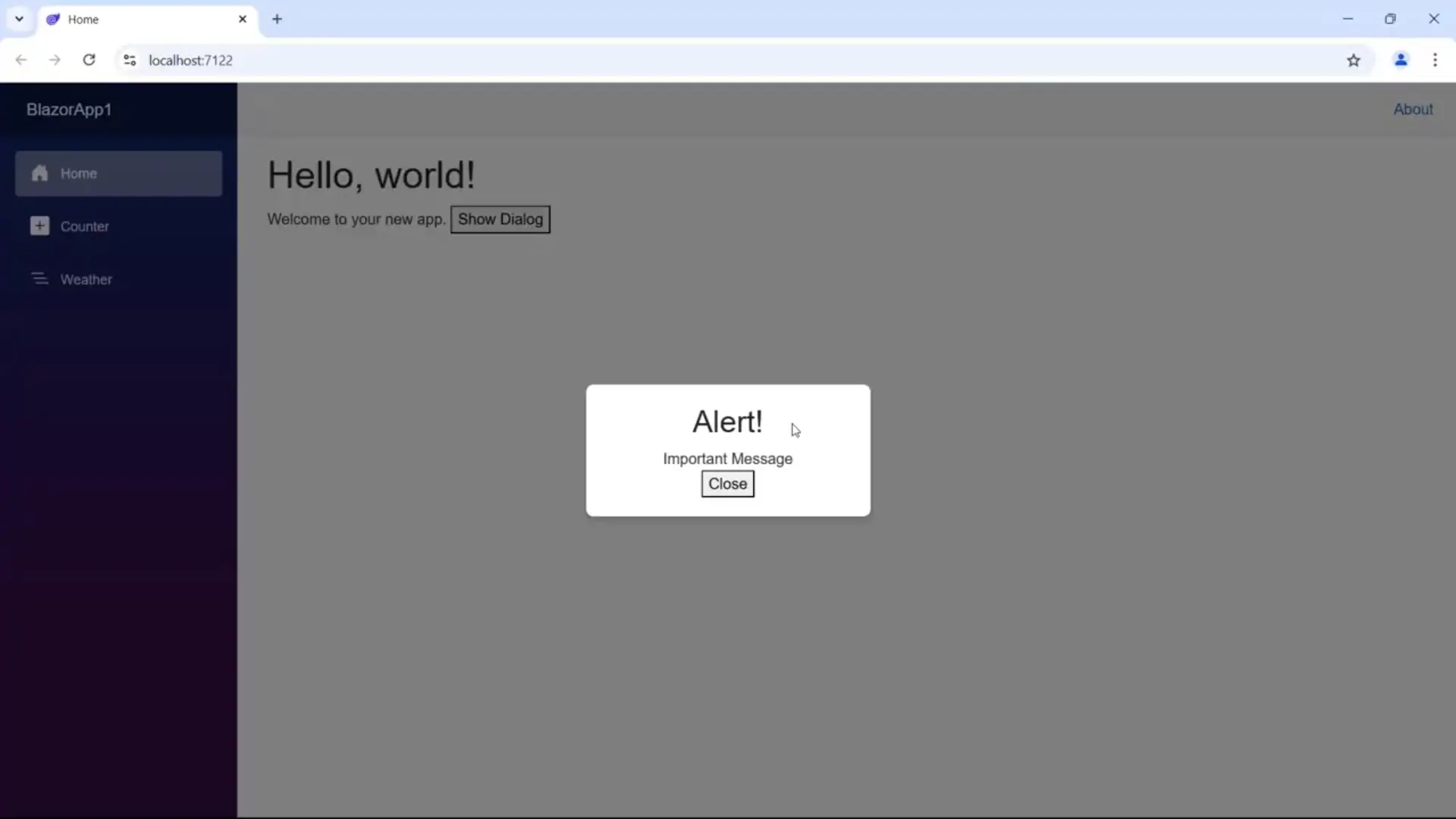Alert Dialog Demo
