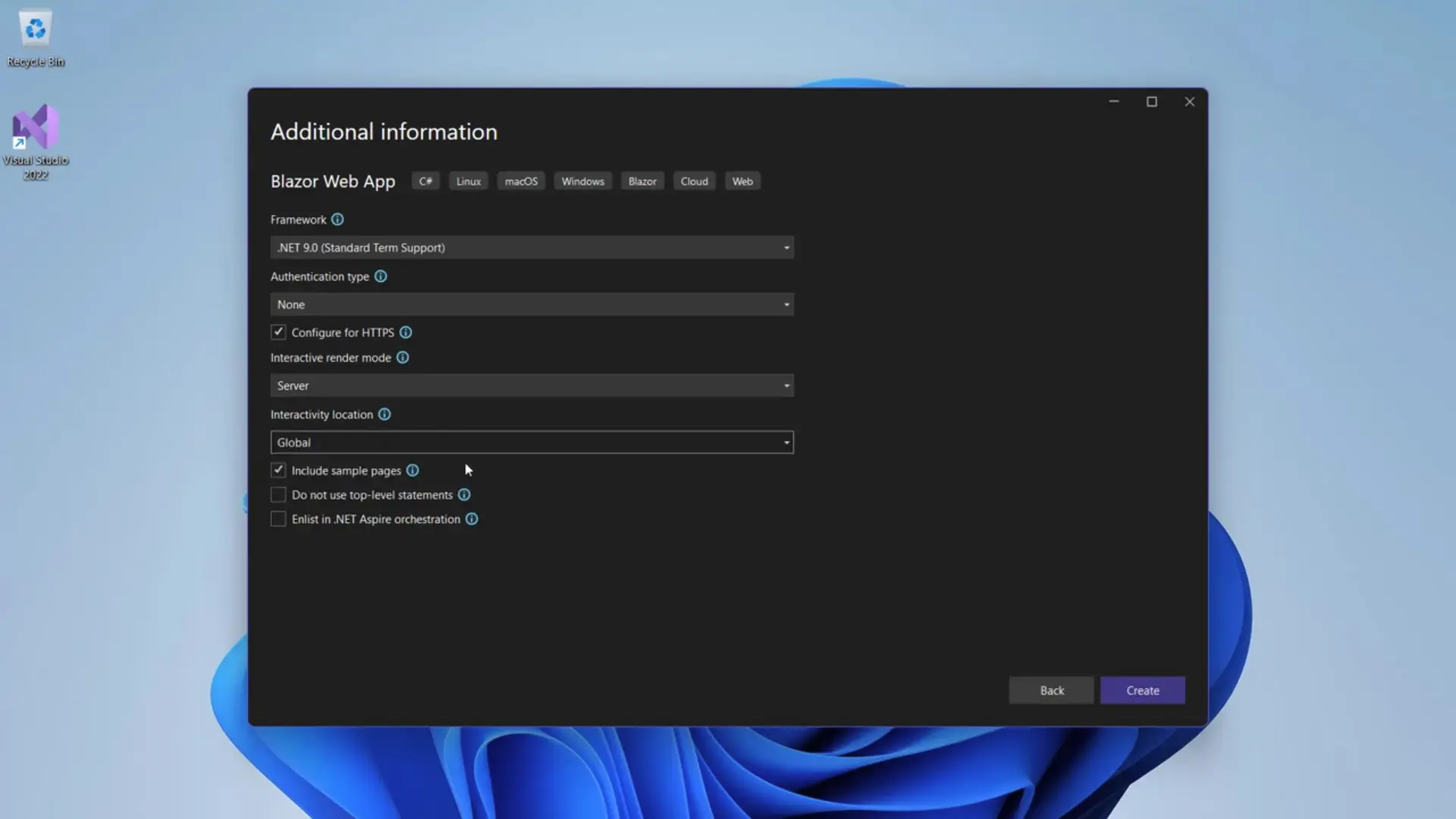 Create a Blazor Project